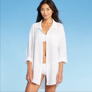 NWT Target Button-Up Cover Up Shirtdress- Kona Sol